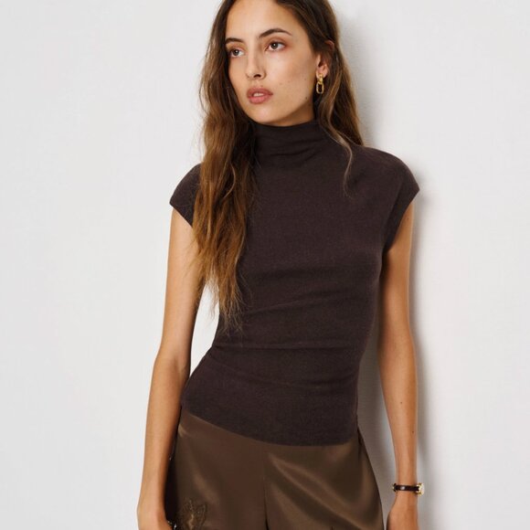 Reformation Tops - Never Worn - Reformation Pien Knit Top Brown - Size S